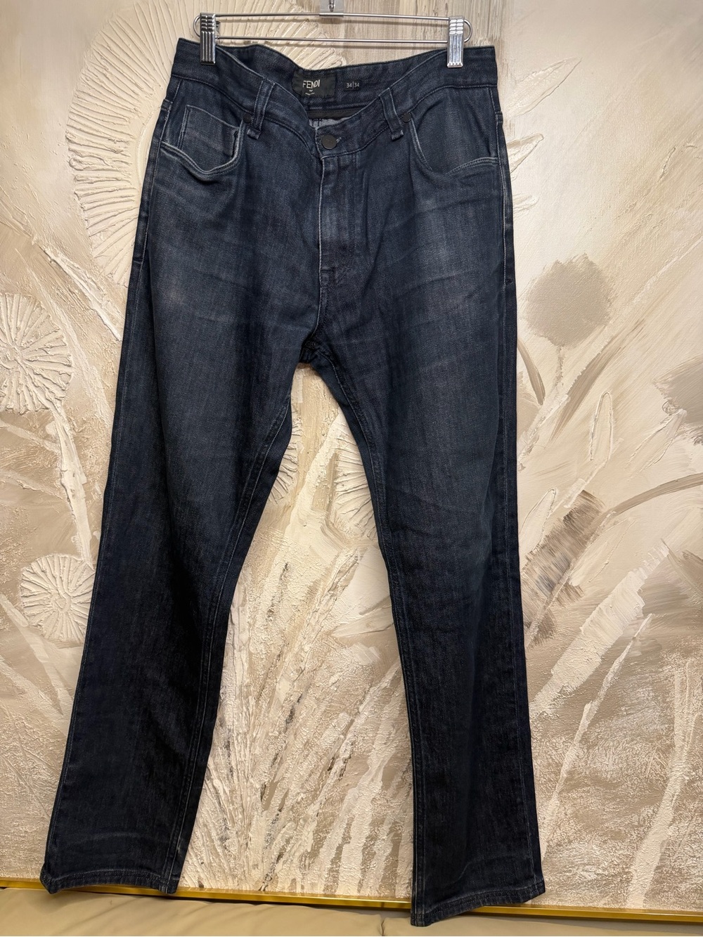 Fendi Dark Denim Jeans 34x34 Monogram Pocket